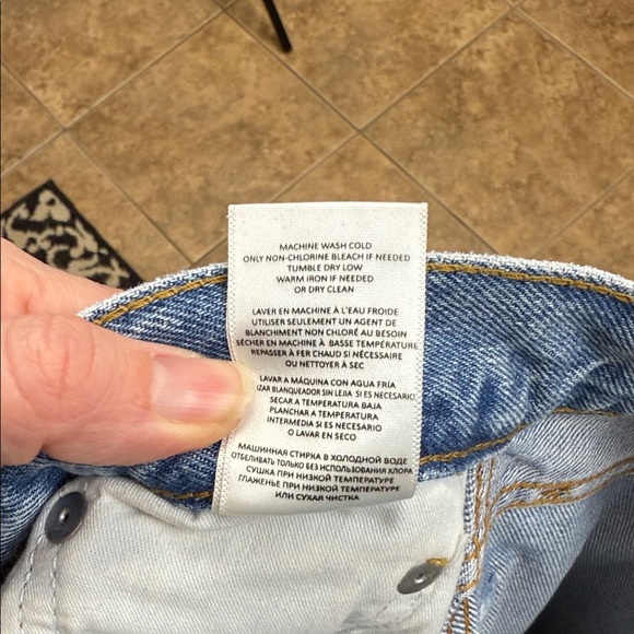 Re/Done 90s high waist loose jeans in worn blue 26 - Picture 14 of 15